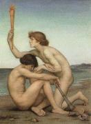 Evelyn De Morgan phosphorus and hesperus oil painting